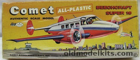 Comet 1/60 Beechcraft Super 18 Twin Beech 1/60 Scale, 502-69 plastic model kit